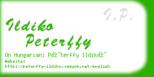 ildiko peterffy business card